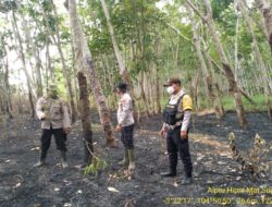 Bhabinkamtibmas Polsek Kota Kayuagung Cegah Karhutlah