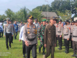 Polres OKI gelar pasukan operasi ketupat musi tahun 2025 di halaman Mapolres OKI yang di Pimpin langsung oleh kapolresnya AKBP.Hendrawan Susanto. SH. S.Ik.
