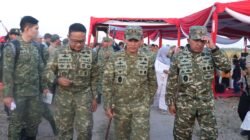 Dandim 0402/OKI /OI mendampingi Pangdam II/Sriwijaya untuk menghadiri Panen Raya TNI Dukung Ketahanan Pangan Nasional
